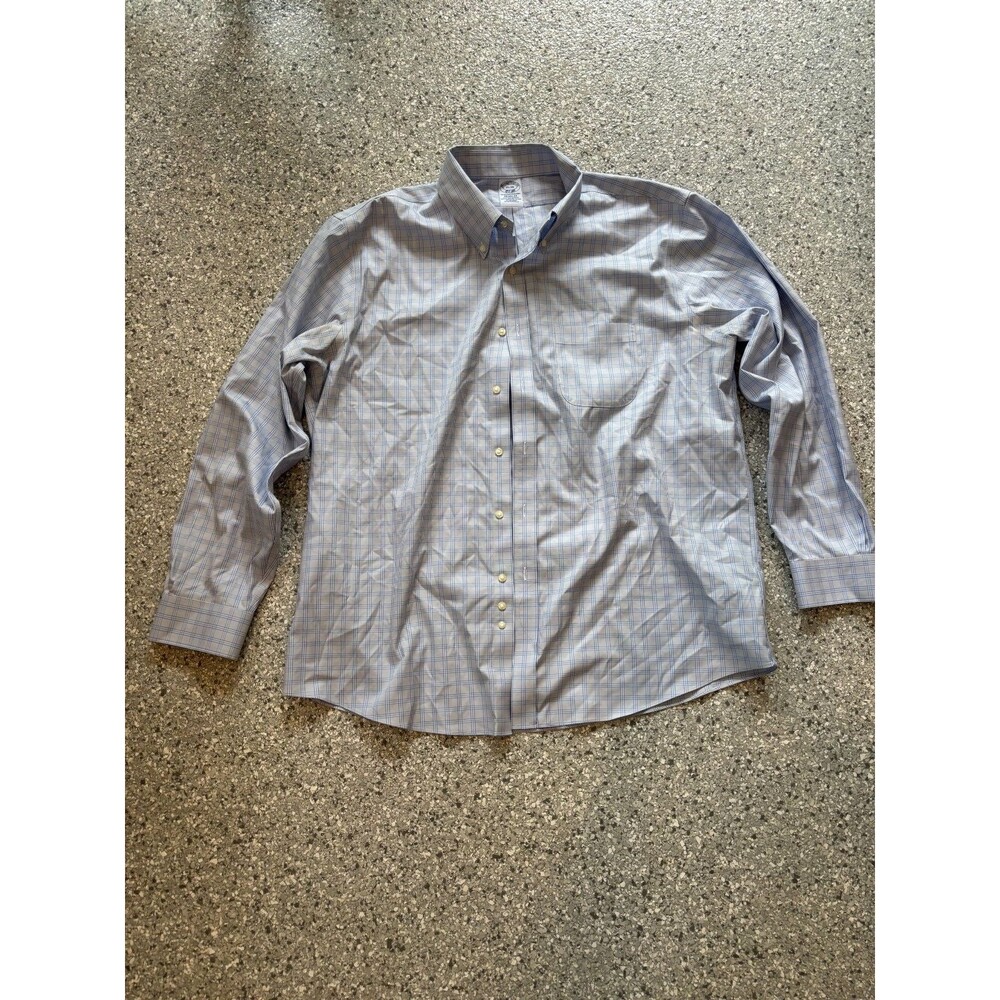 Brooks Brothers Mens Long Sleeve Button Down size 17-35